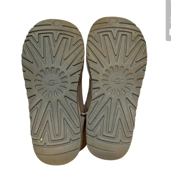 Ugg Mini Boots Bailey Button II Chestnut High Top Sheepskin Boot Women’s Size 5 - Picture 6 of 7